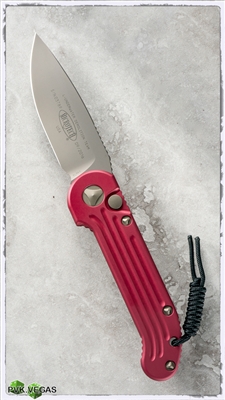 Microtech LUDT Auto 135-13RD Red Handle Bronzed Blade & Hardware