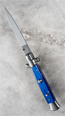 AB 9" Italian Stiletto Flat Grind Blue Pearlex (23CM)