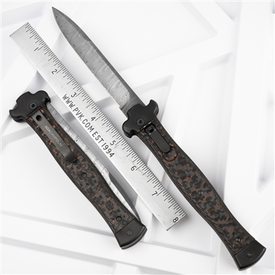 AGA Campolin ZERO+ Limited Edition 2022 Dragon Skin Carbon Fiber Handle, Damascus Bayonet PVD HW LTD