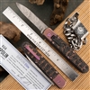 AGA Campolin Baron Elite LTD Damascus Blade, Copper, Carbon Fiber Scales