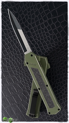 AKC F-16 D/A Stiletto OTF Two Tone Bayonet OD Green Handle