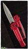 AKC X-treme Ace Automatic Knife - Red Handle Silver Blade