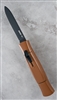 AKC Concord 077 D/A OTF Black S/E  Blade Brown Handle