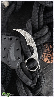 Bastinelli Creations Diagnostic Karambit Neck Knife, Stonewashed Finish With Lanyard