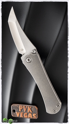 Borka Blades Custom SBHF Two-Tone Satin Tanto Stonewashed Titanium Scales