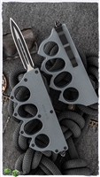 Knuckle D/A OTF Auto Gray Handle D/E Two-Tone Blade