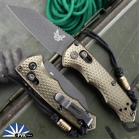 Benchmade 2900BK-1 Auto Immunity CPM-M4 Black Wharncliffe Blade, Flat Dark Earth Aluminum Handles