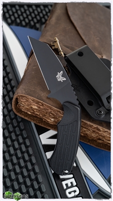 Benchmade 125BK Azeria Fixed Blade, Black N680, Black Grivory