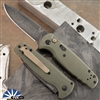 Benchmade CLA Auto 4300BK-02 DLC Stonewash MagnaCut Blade, OD Green G10 Scales