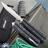 Boker Plus Balisong Tactical Large , Satin Drop Point Blade, Black G10 Handles