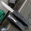 Boker Mini Kalashnikov OTF Satin D2 Drop Point Blade, Black Aluminum Handle