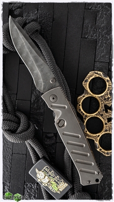 Cutter Knives WB#2 Tactical D/A DLC Handle Damascus