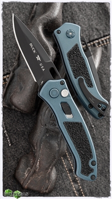 Buck Model 898 Impact Blue Handle Black Blade