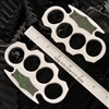 BURN Custom 4 Finger Knuckles Stainless Steel 1/2" Jungle Wear FAT Carbon Onlays