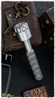 BURN Custom Bit Driver Stainless Steel Knurled Pattern W/Skull Head