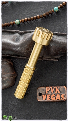 BURN Custom Bit Driver, Brass Knurled Pattern