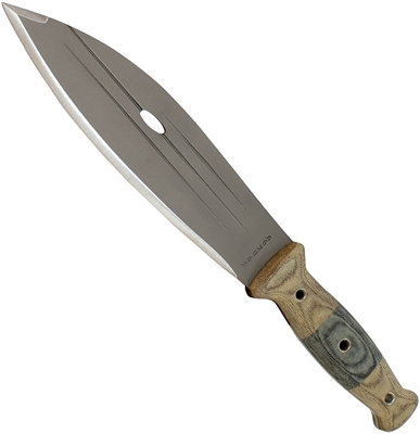 Condor Primitive Bush Knife, 420HC Steel, Brown/Black Micarta Scales