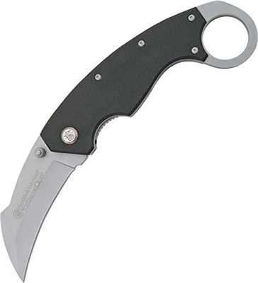 Smith & Wesson ExtremeOps CK33 7.9in S.S. Karambit Folding Knife with 3.1in Hawkbill Blade and G-10 Handle