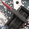 Marfione Custom Ultratech 122-3LV Double Edge Dark Red Full Serrated Blade, Carbon Fiber Top, Lord Vader Bead 06/2017 #070