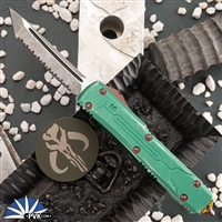Marfione Custom Ultratech 123-12BH Tanto Two Tone Apcalyptic Full Serrated Blade, Battle-Worn Anodized Aluminum, Bounty Hunter Prototype 05/2016 #010