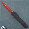 Microtech Cypher 242M-1RDBK Double Edge Red Blade, Black MK7 Handle 08/2018 #076