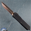 Marfione Custom Scarab II DES Grind Riptide Ultra Pattern Baker Forge Damascus Blade w/ Copper Ringed Hardware