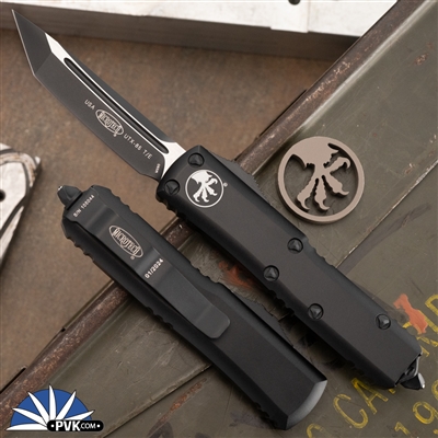 Microtech UTX-85 233-1T Tanto Black Blade, Black Handle Tactical