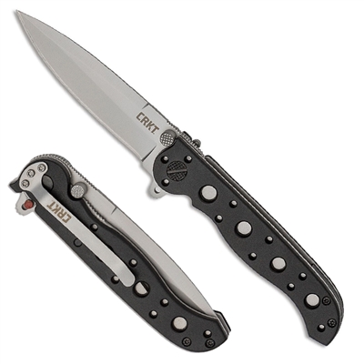 CRKT Carson M16-01Z Clip Point Plain Blade Black Steel Handles