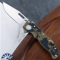 Demko Knives AD20.5 S35VN Stonewash Slotted Clip Point Blade, Shark Lock, Digi Camo G10 Handles