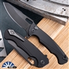 Dead Reckon Knives RB-1312-37 Black Ridgeback, SbNi Blade, Type III Black Ano Handle V1