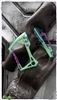 EOS Titanium Carabiner Green Finish with Purple Hardware