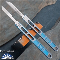 EOS Custom Scalpel, #14 Blade, Aqua & Satin Skeletonized Handle PVK Exclusive