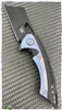 EOS Mini Nautilus Cleaver Black Blade, Blue Unobtanium, Black Handle W/ Anodized Accents