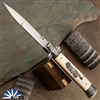 Custom Scrimshaw Engraved Frank B Italian Stiletto 9" Bayonet Blade Bone (23CM) "Lil Red"