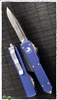 Microtech Ultratech 121-11PU Single Edge Stonewash Partial Serrated Blade, Purple Handle