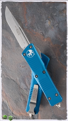 Microtech Troodon S/E 139-10BL Stonewash Blade Blue Handle