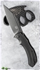 Fox Knives Bastinelli Shadow Frame Lock Flipper Knife Black Stonewash