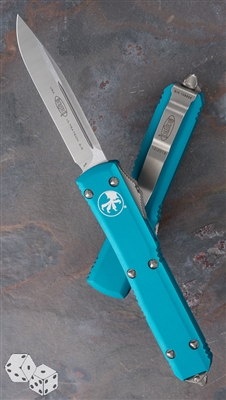 Microtech Ultratech S/E 121-4TQ Satin Blade Turquoise Handle