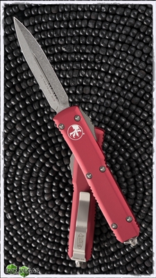 Microtech Ultratech 122-10RD Stonewash Blade Red Handle