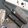Microtech Ultratech 122-1T Double Edge Black Blade, Black Handle Tactical