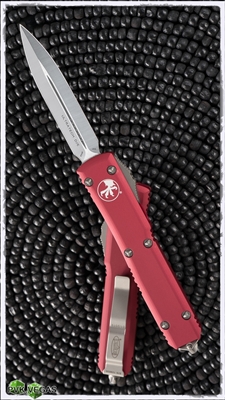 Microtech Ultratech D/E 122-4RD Satin Blade Red Handle
