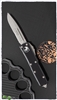 Microtech UTX-85 231-11 Single Edge Stonewash Partial Serrated Blade, Black Handle