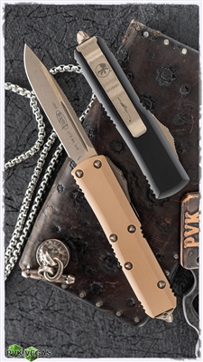 Microtech UTX-85 S/E 231-13APGTTAS Bronzed Blade & Hardware Tan G10 Top