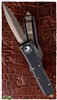 Microtech UTX-85 232-13 Double Edge Bronze Blade, Black Handle