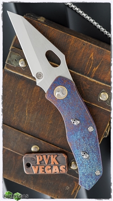 Glenn Waters Shinobi Skulls, Carbidized M390, Titanium Scales With Silver Skulls