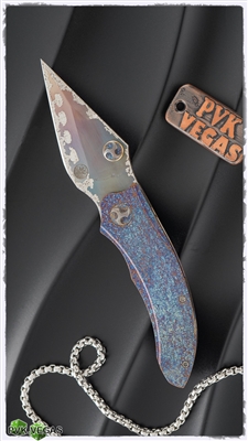 Glenn Waters Viper 120%, Carbidized M390, Anodized & Carbidized Titanium Scales