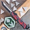 Heretic Knives Hydra H006-10A-RCAMO TantoTwo Tone Magnacut Blade, Red Camo Aluminum Handle