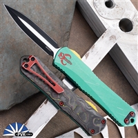 Heretic Knives Manticore-E Battle Two Tone Double Edge Bounty Hunter Handle Camo-Carbon Cover Bounty Hunter HW