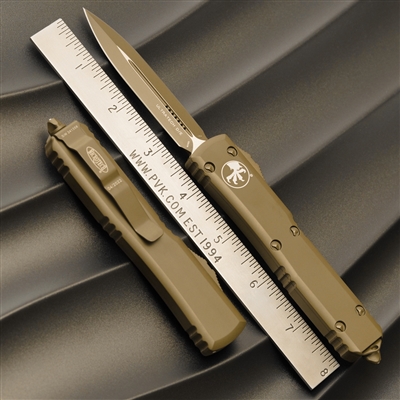 Microtech Ultratech D/E 122-1CTA Tan Cerakoted Blade, Hardware & Handle.