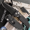 Hogue 34130 EX-A01 Elishewitz Design AUTO Black Drop Point Blade, Black Aluminum Handle